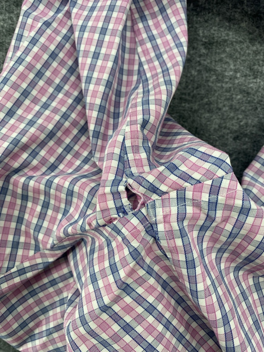 UNTUCKit Pink Blue Plaid Button Front Shirt XXL Wrinkle Free - Picture 3 of 8